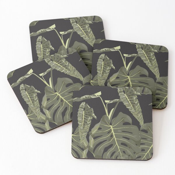 Item preview, Tropical green monstera leaf palms illustration.  designed and sold by MatyKotiv.