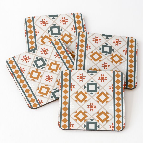 Item preview, Autumn-Inspired Quilt Pattern with Star and Diamond Motifs designed and sold by BlueLela.
