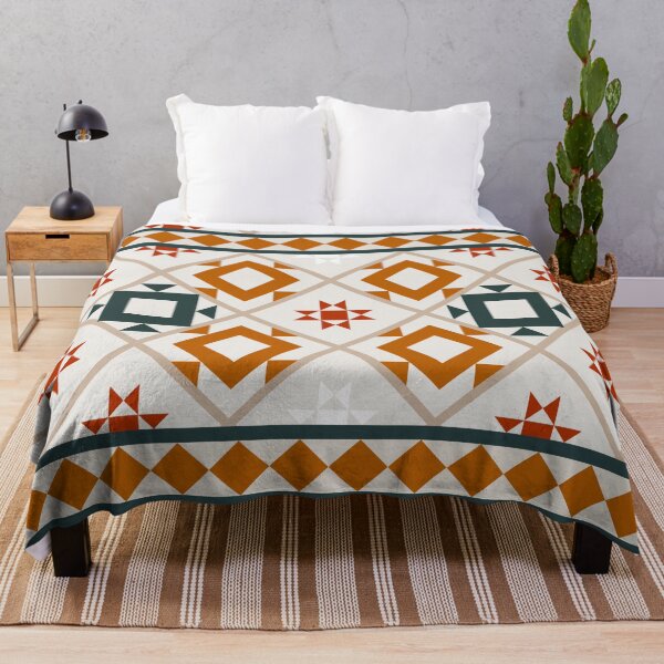 Item preview, Autumn-Inspired Quilt Pattern with Star and Diamond Motifs designed and sold by BlueLela.