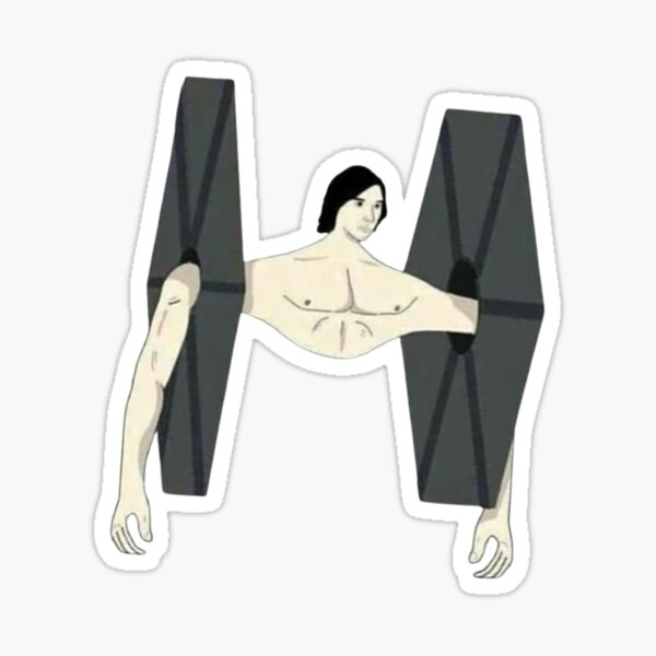 Vista previa del artículo con la obra «TIE Kylo Estrella Divertida», diseñado y vendido por creepytoesart.