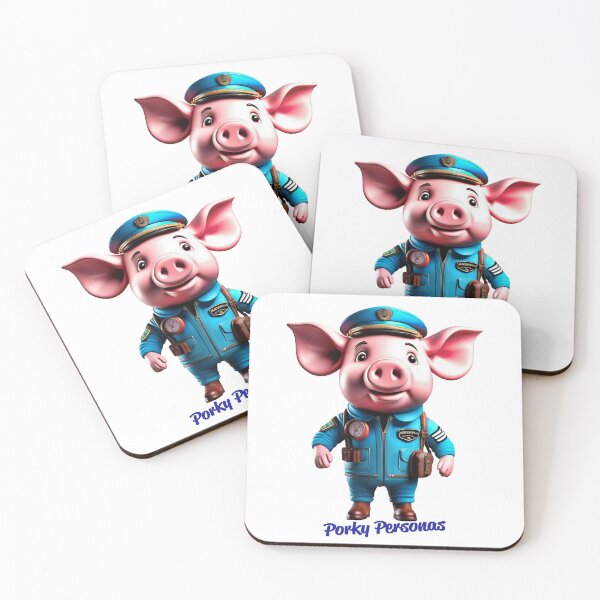 Item preview, Porky Personas Funny Pig Characters designed and sold by Drone-tees.