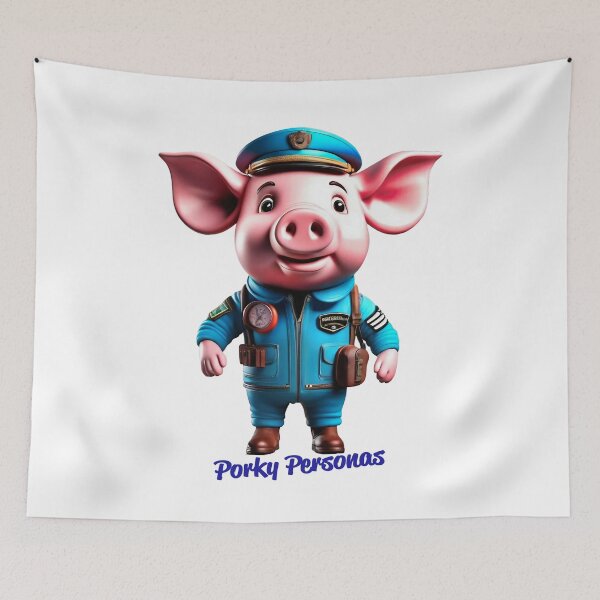 Item preview, Porky Personas Funny Pig Characters designed and sold by Drone-tees.