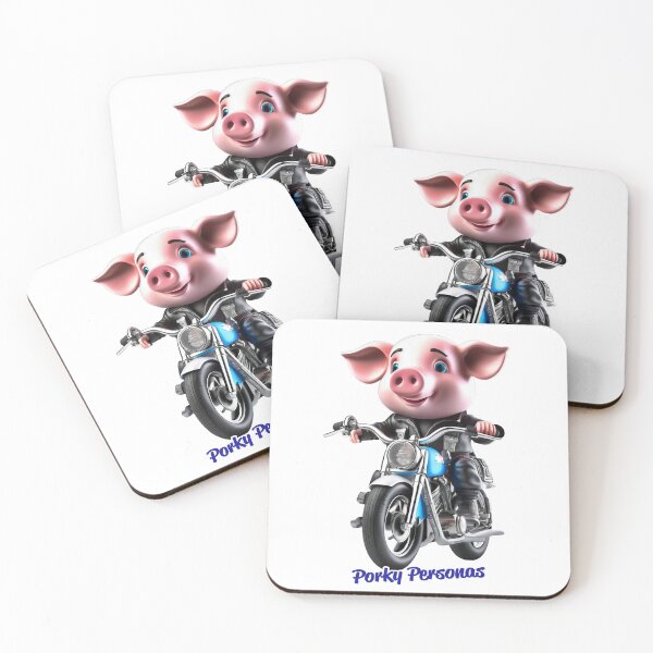 Aperçu de l'œuvre Porky Personas Personnages de cochons amusants créée et vendue par Drone-tees.
