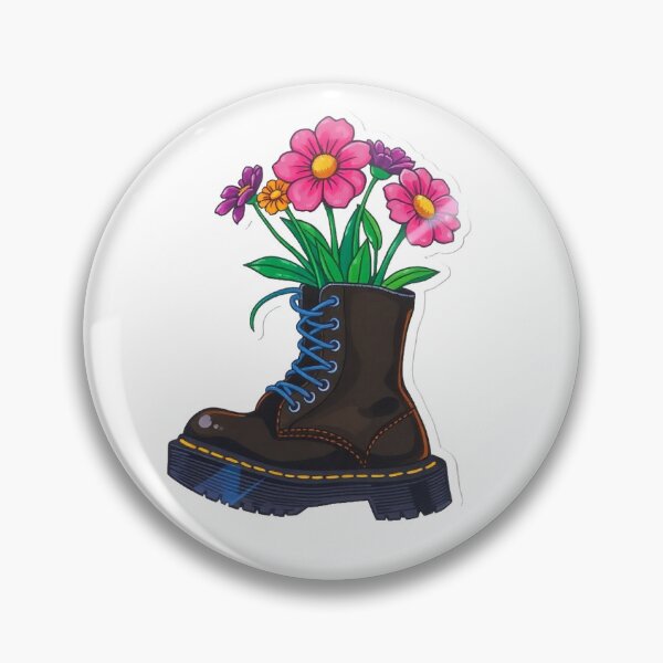 Item preview, flowers growing from doc marten boot designed and sold by QuantumPalette.