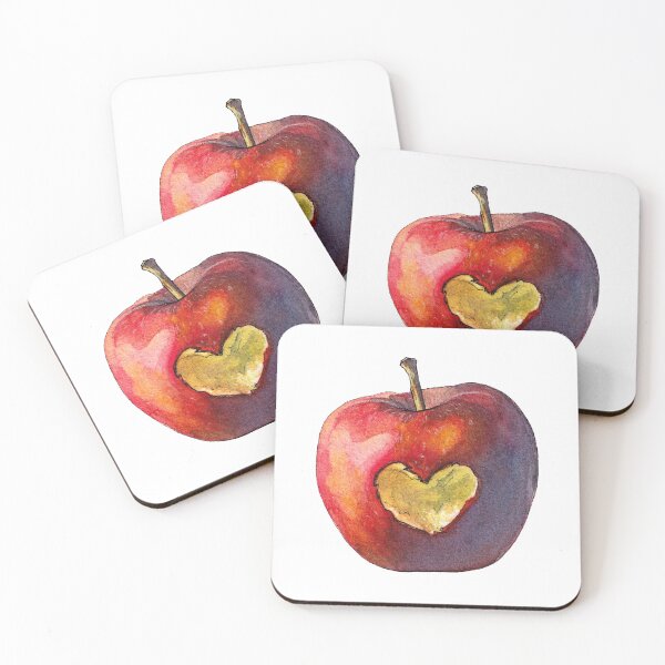 Item preview, Watercolor Heart Apple for Valentine's Day designed and sold by AquarellChill.