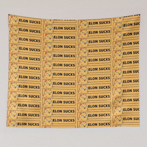 Item preview, Elon sucks - Anti Elon Tesla Club - Bumper Sticker Decal Accessories - Elon Musk Is Crazy!! social Sticker designed and sold by CapriCreatives.