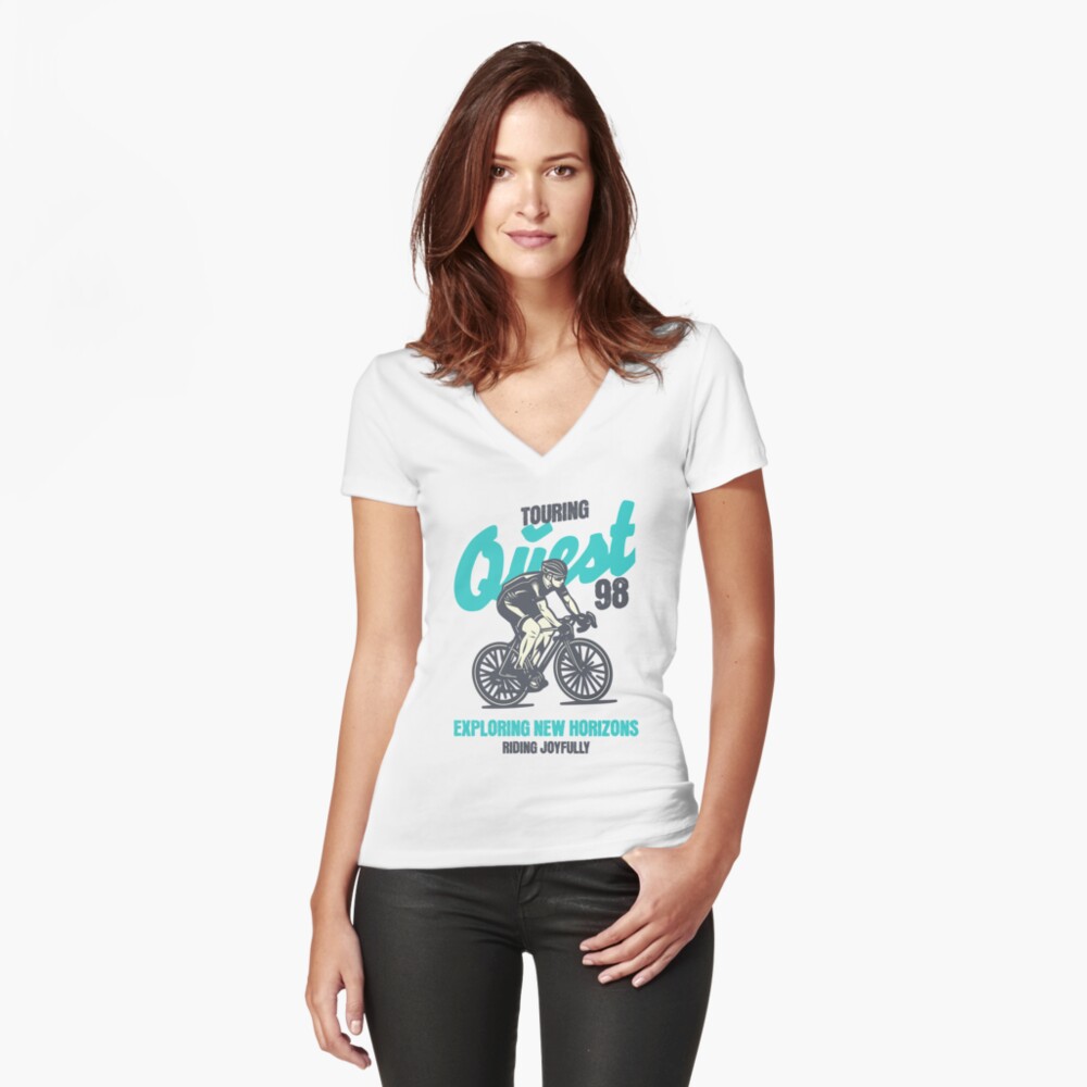 Item preview, Fitted V-Neck T-Shirt designed and sold by vintagearttime.