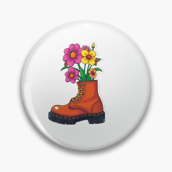 Item preview, flowers growing from doc marten boot designed and sold by QuantumPalette.