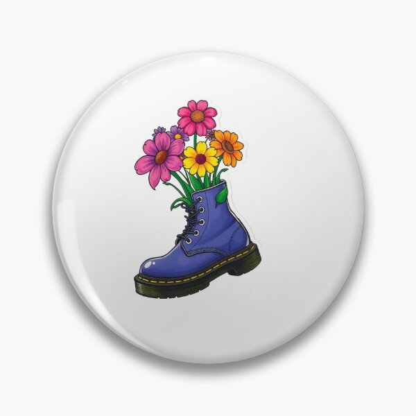 Item preview, flowers growing from doc marten boot designed and sold by QuantumPalette.