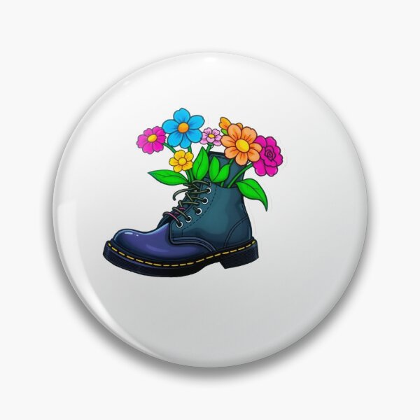 Item preview, flowers growing from doc marten boot designed and sold by QuantumPalette.
