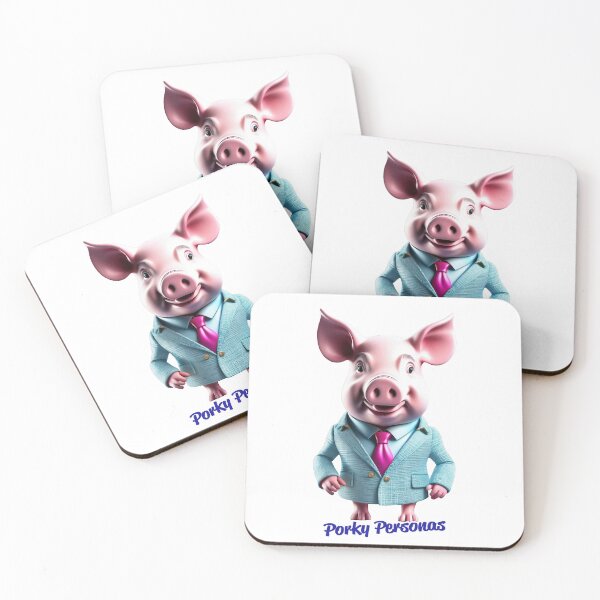 Item preview, Porky Personas Funny Pig Characters designed and sold by Drone-tees.