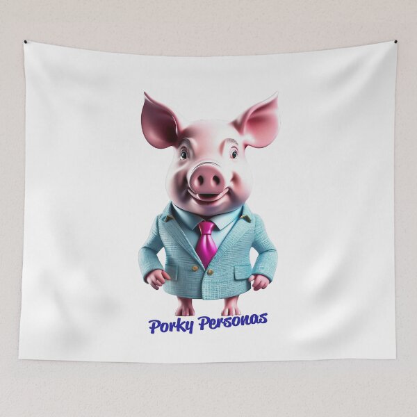 Item preview, Porky Personas Funny Pig Characters designed and sold by Drone-tees.