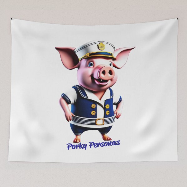 Item preview, Porky Personas Funny Pig Characters designed and sold by Drone-tees.