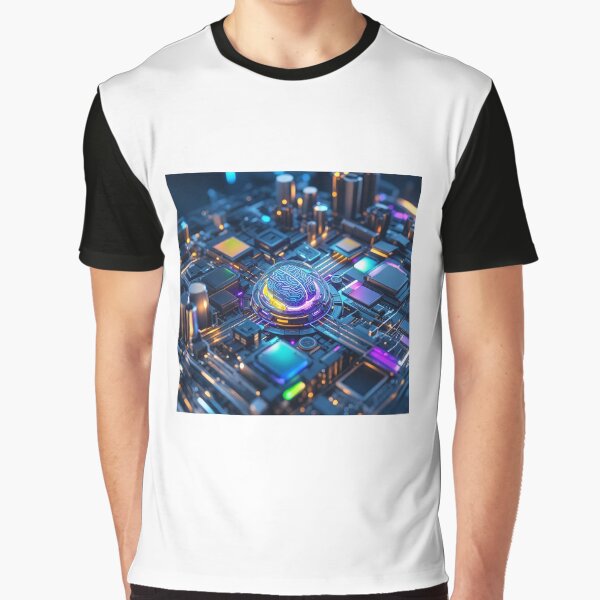 Vista previa del artículo con la obra «Arte futurista con inteligencia artificial», diseñado y vendido por Mthss.