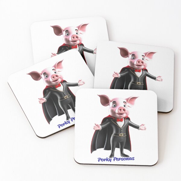 Aperçu de l'œuvre Porky Personas Personnages de cochons amusants créée et vendue par Drone-tees.