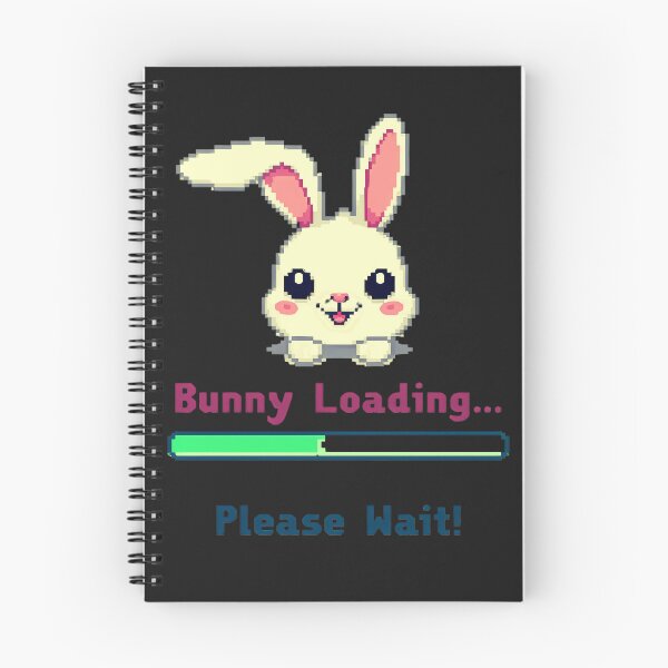 Item preview, Bunny Loading… Please Wait: Cute Pixel Easter Rabbit designed and sold by elynne9.