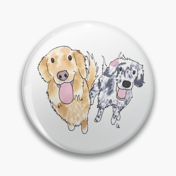 Item preview, Goofy Golden Retriever and English Setter designed and sold by rita-andi.