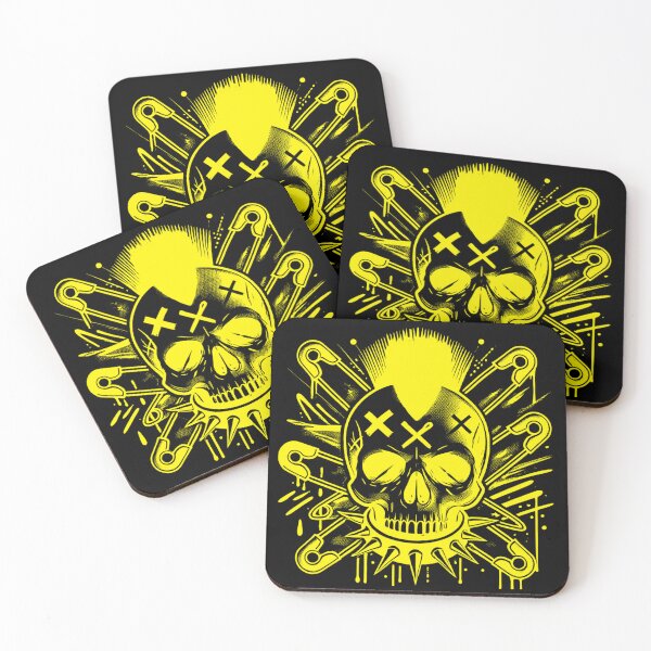 Item preview, Yellow Punk Skull With Mohawk designed and sold by UNK-Fatigues.