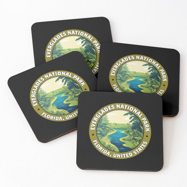 Item preview, Everglades National Park Vintage Badge - Minimalist Nature Illustration designed and sold by Stylish Grapefruit Familia.