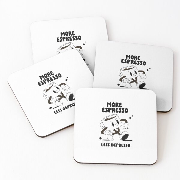 Item preview, More Espresso Less Depresso Design Coffee Cup Happy  designed and sold by Cris458.