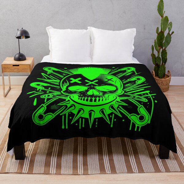 Item preview, Green Punk Skull With Mohawk designed and sold by UNK-Fatigues.