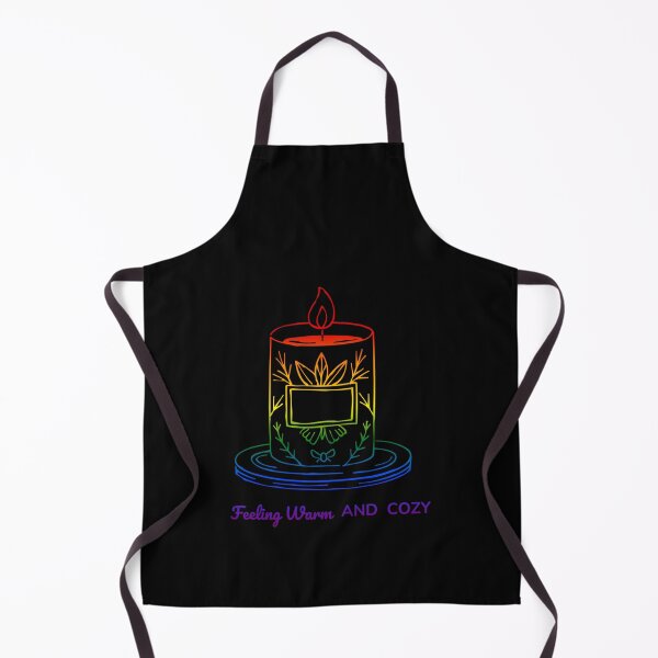 Item preview, Feeling Warm and Cozy, Classic pride flag graphic, Candle and foliage Graphic, selfcare, relax, pride, Candle flicker, Cozy winter Vibes, me time, designed and sold by PrideBeProud.