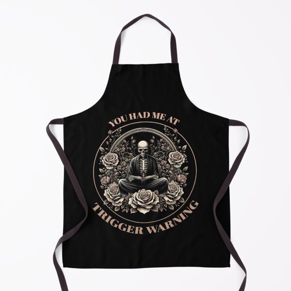 Item preview, Copy of You had me at Trigger Warning, Book Lover Gothic Bookworm Reading Skull Bones Librarian, lover books designed and sold by Collagedream.