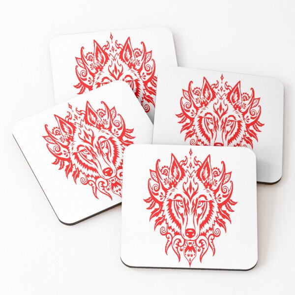 Item preview, Fierce Red Wolf Totem designed and sold by Dakson Design - Fantasy Art.