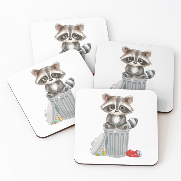 Item preview, Cute Raccoon on a bin designed and sold by Fantacaroo Designs.