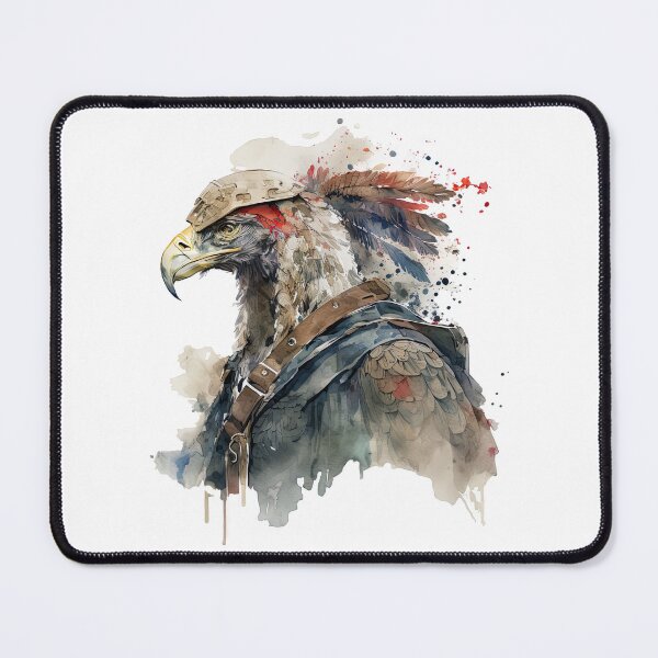 Item preview,  The Beauty of the Samurai Eagle Watercolor Head designed and sold by Marcu Ioachim.