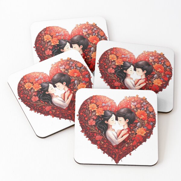 Item preview, heart with a loving couple designed and sold by echotek.