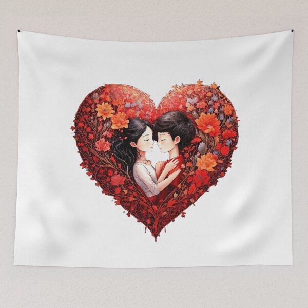 Item preview, heart with a loving couple designed and sold by echotek.