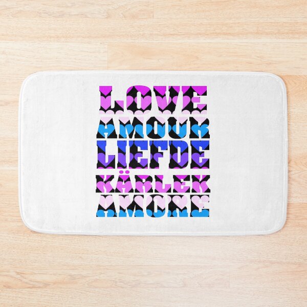 Item preview, Love Many Languages Hearts Pink Black Purple Blue designed and sold by ValeriesGallery.