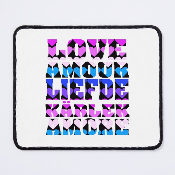 Item preview, Love Many Languages Hearts Pink Black Purple Blue designed and sold by ValeriesGallery.