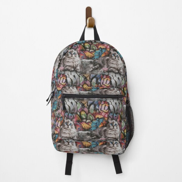 Item preview, Urban Ragdoll Cat Pattern – Photorealistic Meets Graffiti Art designed and sold by NSB-Design.