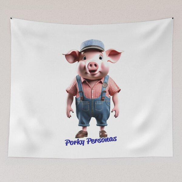 Artikelvorschau, Porky Personas Lustige Schweinefiguren entworfen und verkauft von Drone-tees.