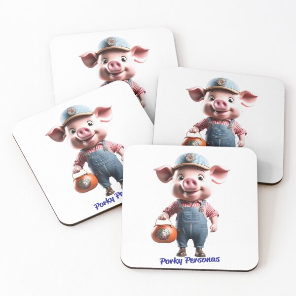Item preview, Porky Personas Funny Pig Characters designed and sold by Drone-tees.