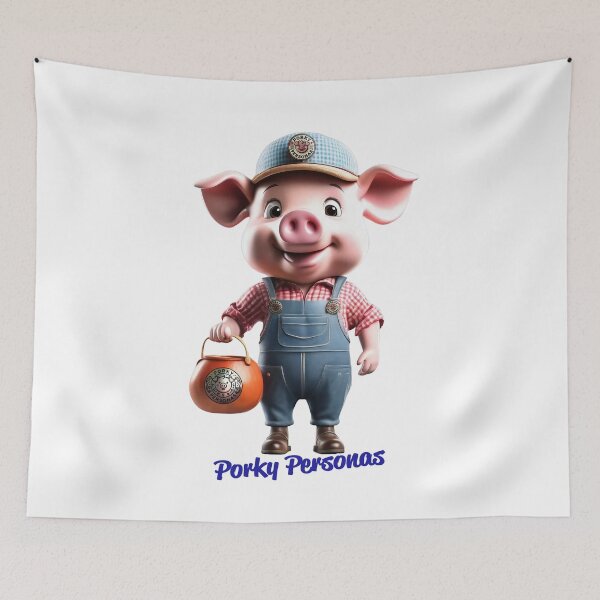 Item preview, Porky Personas Funny Pig Characters designed and sold by Drone-tees.