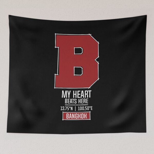 Item preview, BANGKOK MY HEART BEATS HERE BLACK designed and sold by LMAGARMENTS.