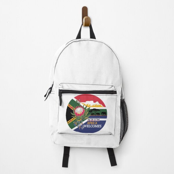 Item preview, South Africa Welcomes Flag Map Johannesburg, Pretoria, Table Mountain designed and sold by AnimalsDH305.