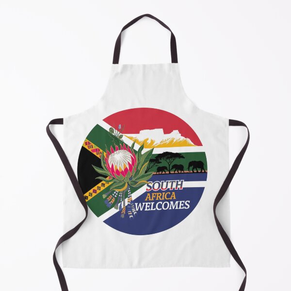 Item preview, South Africa Welcomes Flag Map Johannesburg, Pretoria, Table Mountain designed and sold by AnimalsDH305.