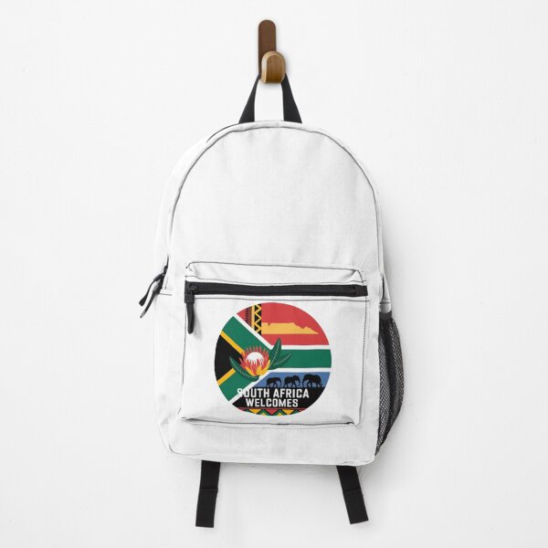 Item preview, South Africa Welcomes Flag Map Johannesburg, Pretoria, Table Mountain designed and sold by AnimalsDH305.