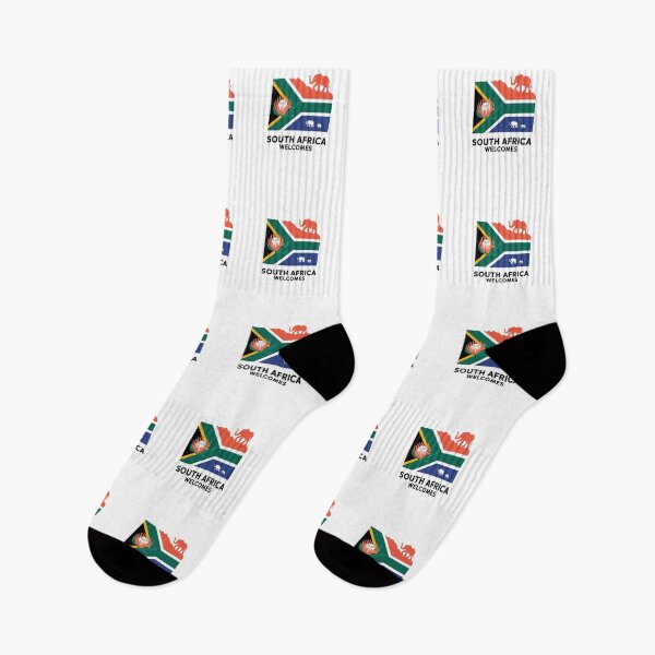 Item preview, South Africa Welcomes Flag Map Johannesburg, Pretoria, Table Mountain designed and sold by AnimalsDH305.