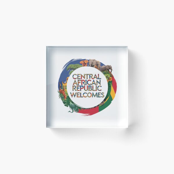 Item preview, Central African Republic Welcomes Flag Map Bangui, Ubangi River designed and sold by AnimalsDH305.