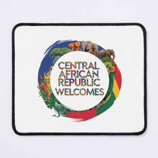 Item preview, Central African Republic Welcomes Flag Map Bangui, Ubangi River designed and sold by AnimalsDH305.