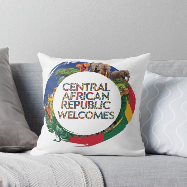 Item preview, Central African Republic Welcomes Flag Map Bangui, Ubangi River designed and sold by AnimalsDH305.