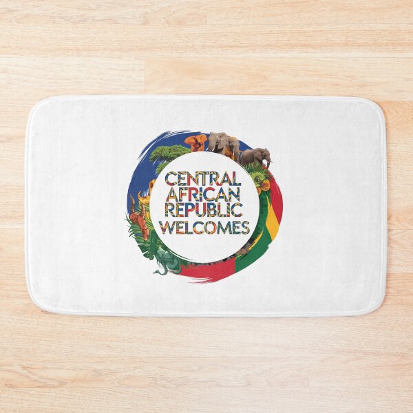 Item preview, Central African Republic Welcomes Flag Map Bangui, Ubangi River designed and sold by AnimalsDH305.