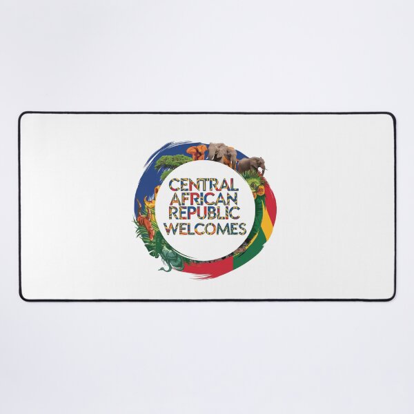 Item preview, Central African Republic Welcomes Flag Map Bangui, Ubangi River designed and sold by AnimalsDH305.
