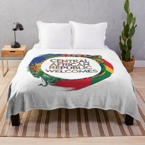 Item preview, Central African Republic Welcomes Flag Map Bangui, Ubangi River designed and sold by AnimalsDH305.
