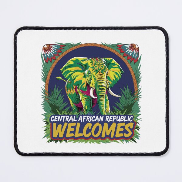 Item preview, Central African Republic Welcomes Flag Map Bangui, Ubangi River designed and sold by AnimalsDH305.